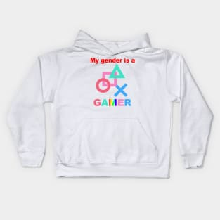 My gender is a gamer Kids Hoodie